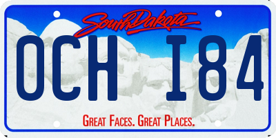 SD license plate 0CHI84