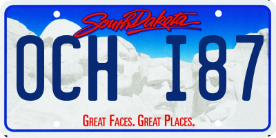 SD license plate 0CHI87