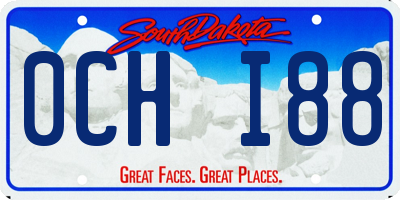 SD license plate 0CHI88