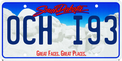 SD license plate 0CHI93
