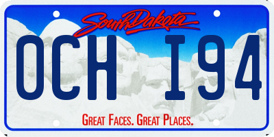 SD license plate 0CHI94
