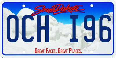 SD license plate 0CHI96