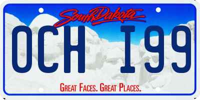 SD license plate 0CHI99