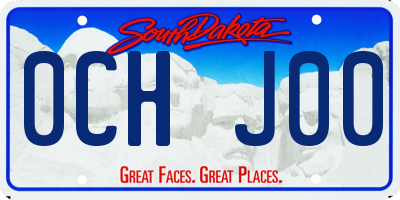 SD license plate 0CHJ00