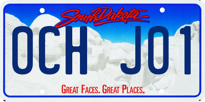 SD license plate 0CHJ01