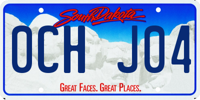 SD license plate 0CHJ04