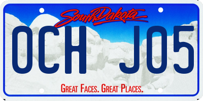 SD license plate 0CHJ05