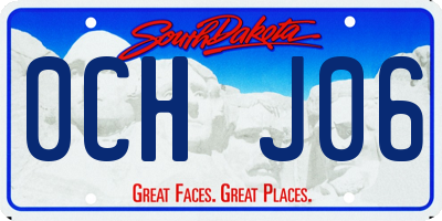SD license plate 0CHJ06
