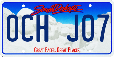 SD license plate 0CHJ07