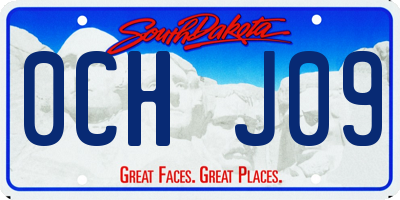SD license plate 0CHJ09