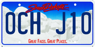 SD license plate 0CHJ10