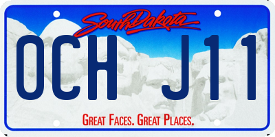 SD license plate 0CHJ11
