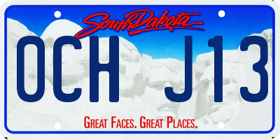 SD license plate 0CHJ13