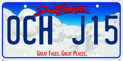 SD license plate 0CHJ15
