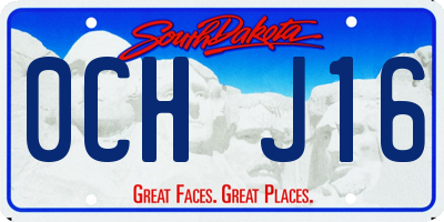 SD license plate 0CHJ16