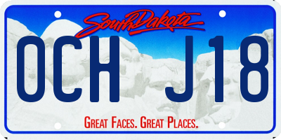 SD license plate 0CHJ18