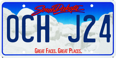 SD license plate 0CHJ24