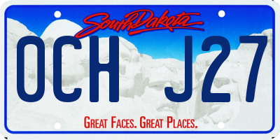 SD license plate 0CHJ27