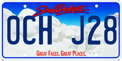 SD license plate 0CHJ28