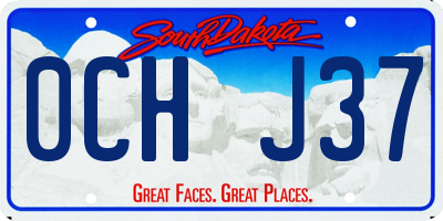 SD license plate 0CHJ37