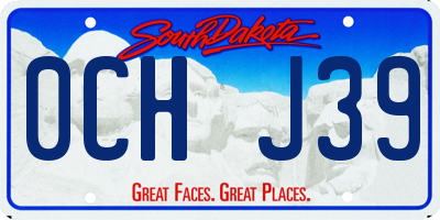 SD license plate 0CHJ39