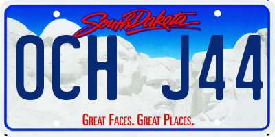 SD license plate 0CHJ44