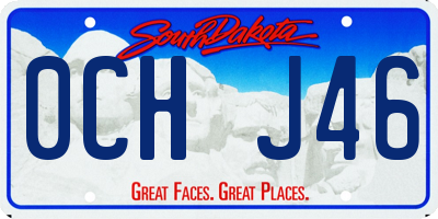 SD license plate 0CHJ46