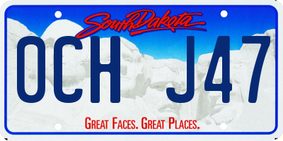 SD license plate 0CHJ47