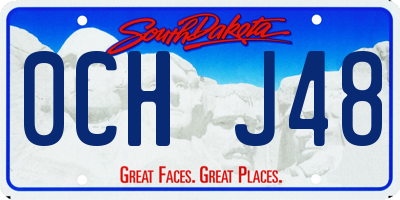 SD license plate 0CHJ48