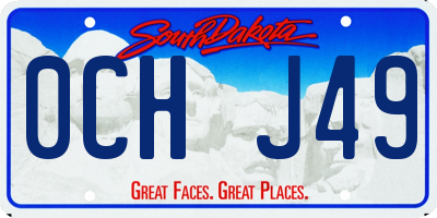 SD license plate 0CHJ49