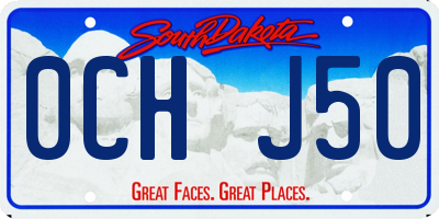 SD license plate 0CHJ50
