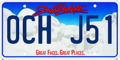 SD license plate 0CHJ51