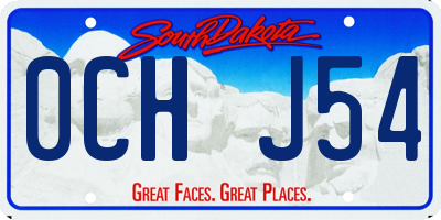SD license plate 0CHJ54