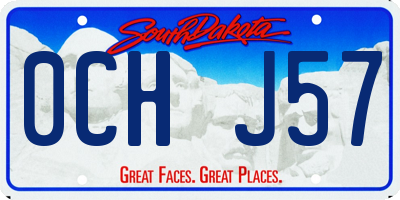 SD license plate 0CHJ57