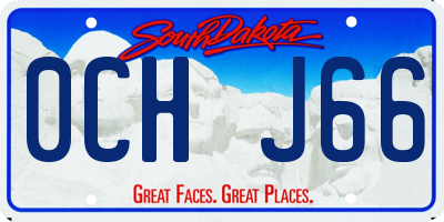 SD license plate 0CHJ66