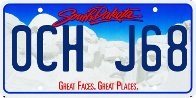 SD license plate 0CHJ68