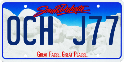 SD license plate 0CHJ77
