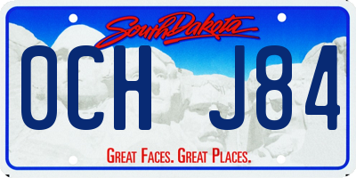 SD license plate 0CHJ84