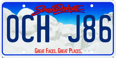 SD license plate 0CHJ86