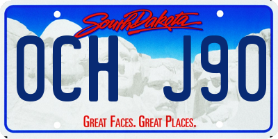 SD license plate 0CHJ90