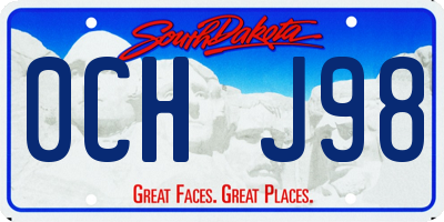 SD license plate 0CHJ98
