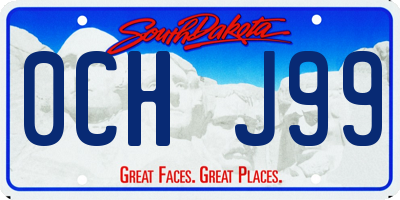SD license plate 0CHJ99