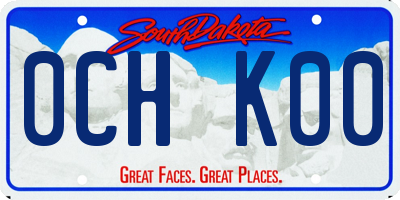 SD license plate 0CHK00