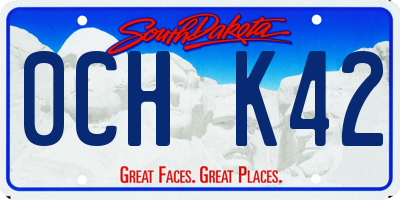 SD license plate 0CHK42