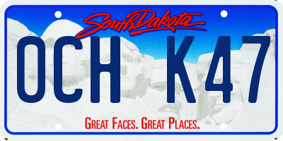 SD license plate 0CHK47