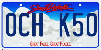 SD license plate 0CHK50