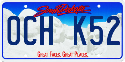 SD license plate 0CHK52