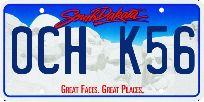 SD license plate 0CHK56