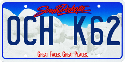SD license plate 0CHK62