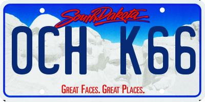 SD license plate 0CHK66